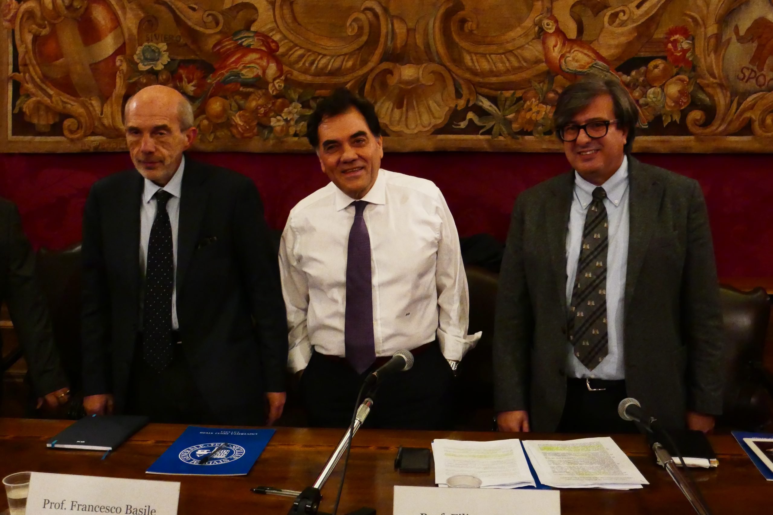 Da sinistra: Francesco Basile, Filippo Drago, Enrico Foti